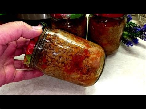 Домашние Консервы Каша Гречневая с Мясом для долгого хранения в ...