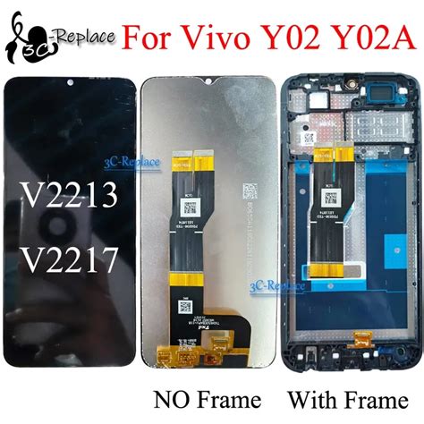 Original Black 651 Inch For Vivo Y02 2022 V2213 V2217 Vivo Y02a 2023