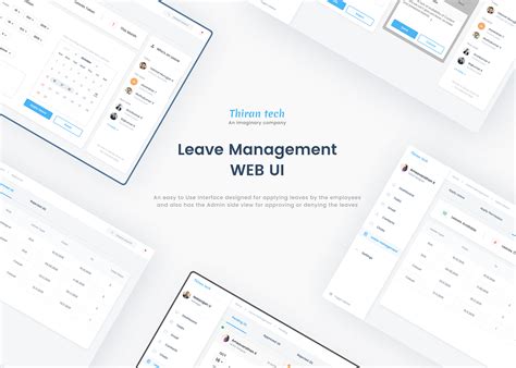 Leave Management Web Ui Behance