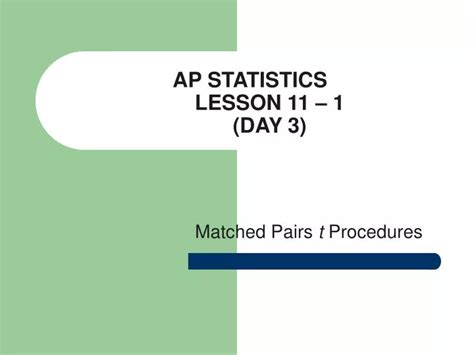 Ppt Ap Statistics Lesson Day Powerpoint Presentation Free