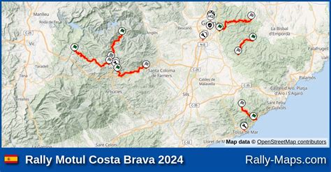 Streckenverlauf Rally Motul Costa Brava 2024 EHRC RallyeKarte De