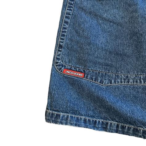 Jnco jeans Flaming ace Jean shorts True vintage... - Depop