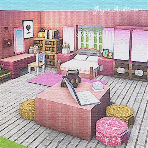 Minecraft Room Cute Pink Bedroom Cottagecore And Chill Cit Resource Packs In 2021