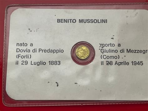 Italy Coincard Commemorativa Del Centenario Della Nascita Di Benito