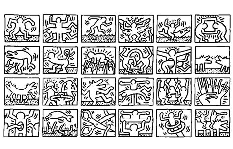 Keith haring 4 - Pop Art Adult Coloring Pages