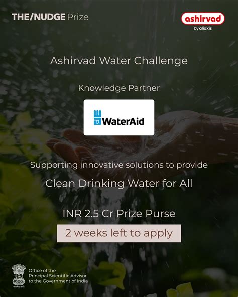 Wateraid India On Twitter The Nudge Prize Ashirvad Water Challenge Is