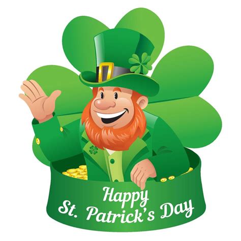 leprechaun greetings on saint patrick's day 22819707 Vector Art at Vecteezy