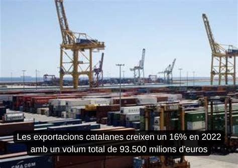 Les Exportacions De Les Empreses Catalanes Creixen Un 16