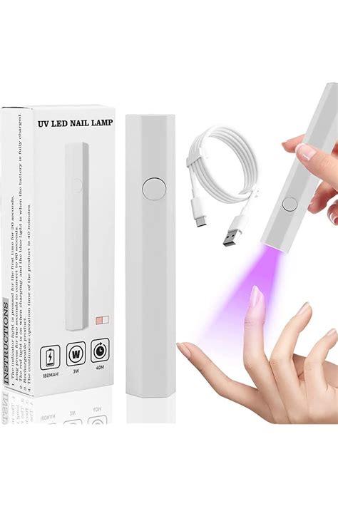 Angnya Mini Uv Light For Nails Handheld Nail Lamp With Spotlight Bead