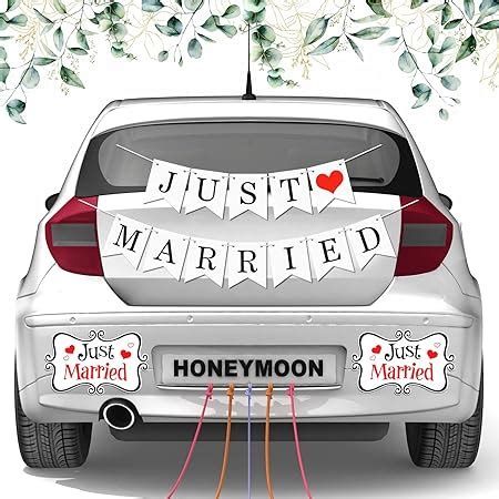 Amazon Sets Just Married Car Decorations Just Married Ornate Car