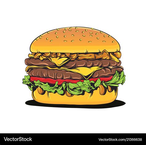 Hamburger Royalty Free Vector Image - VectorStock