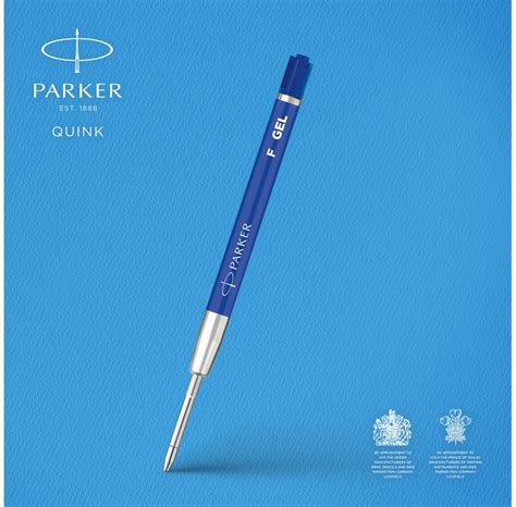 Parker Gel Pen Refill Fine Tip Mm Blue Quink Ink Count