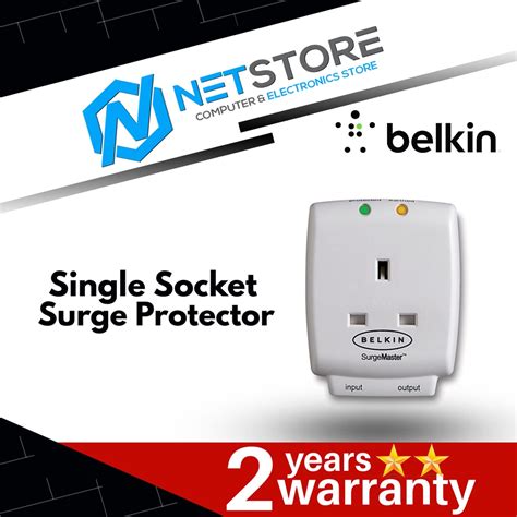 Belkin Advanced Series 1 Socket Surge Protector F9h110vsacw Shopee