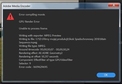 Problems With Rendering Gpu Render Error Adobe Community