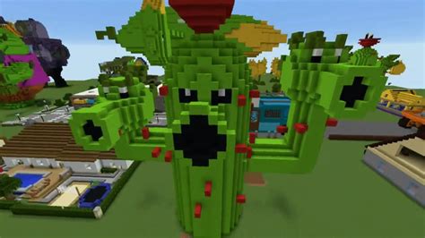 Plants Vs Zombies In Minecraft Pvz Minecraft Map