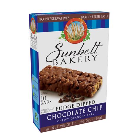 Mckee Foods Sunbelt Bakery Granola Bars Fudge Dipped Chocolate Chip