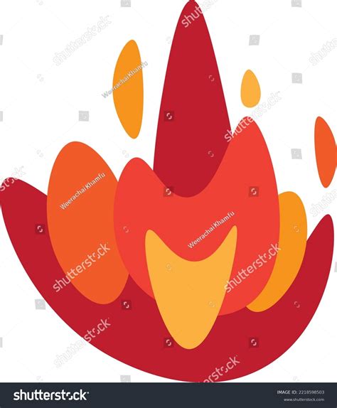 Vector Fire Emoji White Background Stock Vector (Royalty Free ...