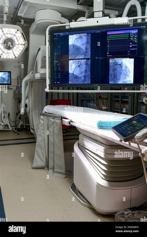 Heart Catheterization Lab In A Hospital Setting Operating And Procedure