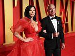 Jeff Bezos fiancée Lauren Sanchez looks red hot in plunging s