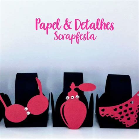 Forminhas chá de lingerie pink e preta Elo7