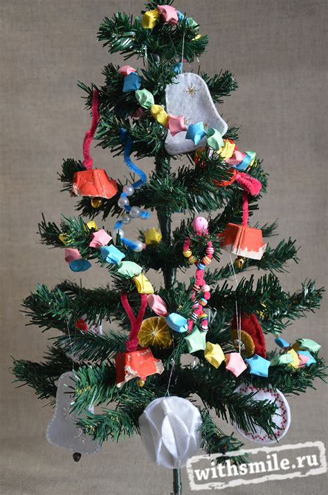 Игрушки на елку своими руками. Детские поделки ~ С улыбкой на лице!