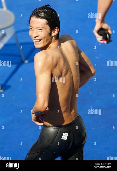 Japan S Ryosuke Irie Reacts After Swimming In A Men S 200m Backstroke