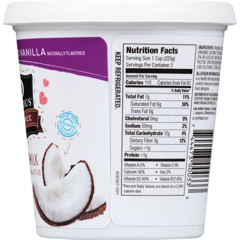 So Delicious Vanilla Coconut Milk Nutrition Facts Nutrition Pics