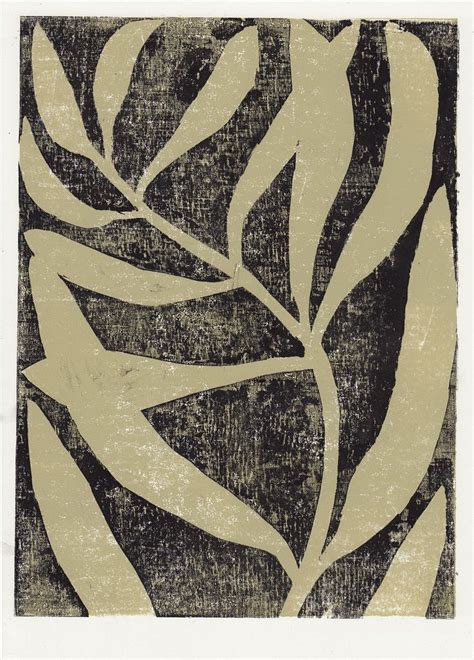 Modern Woodblock Print | Plant | limited edition by Tonicprints in 2024 ...