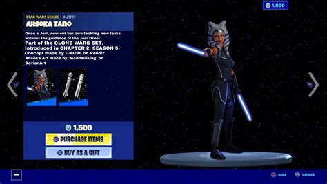 Concept Ahsoka Tano Skin For Fortnite Season 5} I Decided To Revamp My