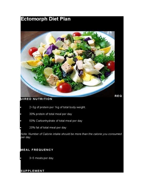 Ectomorph Diet Plan | PDF