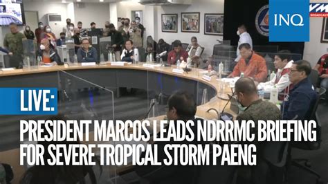 president bongbong marcos leads ndrrmc briefing  severe tropical