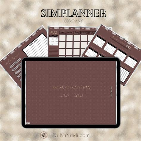 Digital Desk Calendar For Digital Planners And Notebook For Good Etsy