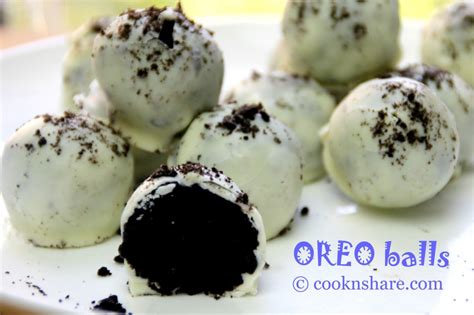 No Bake White Chocolate Oreo Balls Cook N Share World Cuisines