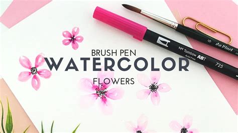 Blumen Malen Mit Brushpens Watercolor Flowers Aquarell Tutorial