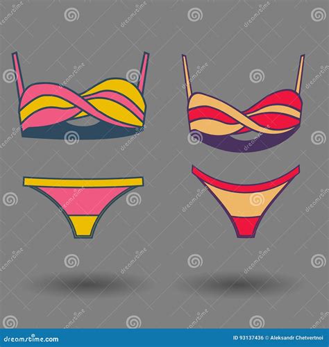 Flat Bikini Web Icon Stock Illustration Illustration Of Collection