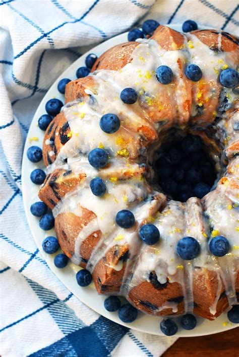 Old Fashioned Sour Cream Lemon Blueberry Bundt Cake