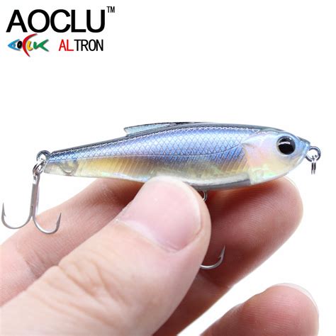 Aoclu Wobblers Super Quality 8 Colors 48mm Hard Bait Minnow Crank