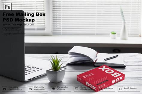 Free Mailing Box PSD Mockup Template Mockup Den