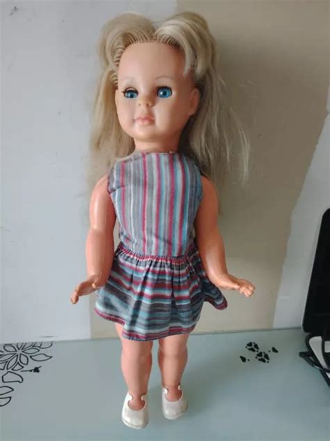 ANCIENNE POUPÉE PETIT COLLIN Blonde tête D aigle 50 cm Environ Yeux Dormeur EUR 8 90