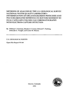 Fillable Online Pubs Usgs Methods Of Analysis By The U S Geological