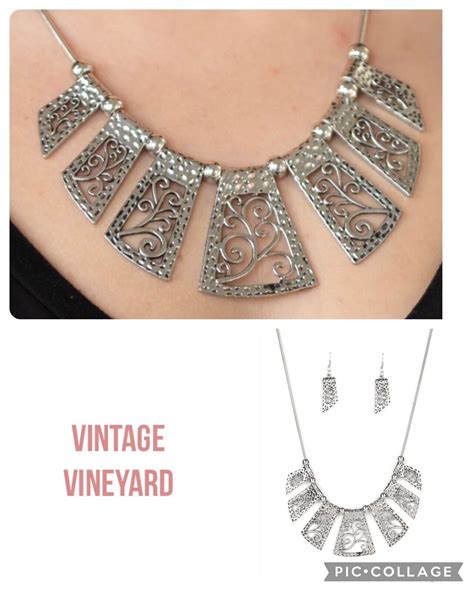 Paparazzi Jewelry ~ Vintage Vineyard Silver Necklace And Earring Set Ebay