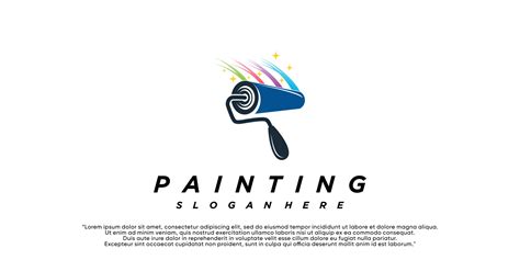 Painting logo design renovation icon, painting home services icon,full ...