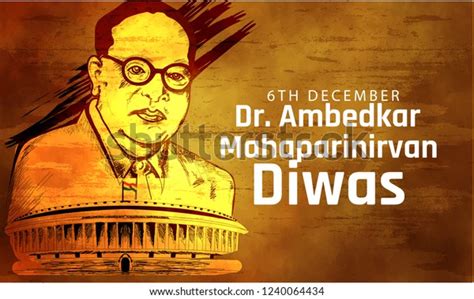 Dr Ambedkar Mahaparinirvan Diwas Stock Vector Royalty Free