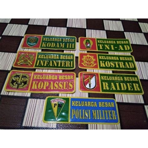 Jual Stiker Embos Panjang Tniad Aksesoris Kendaraan Souvenir Craft