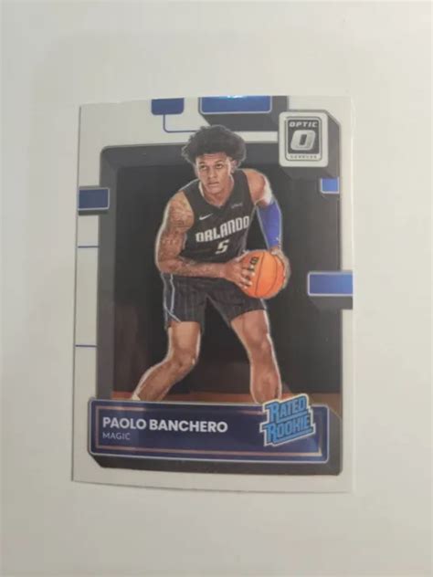 PAOLO BANCHERO 2022 23 Panini Donruss Optische Basis Bewertet Rookie RC