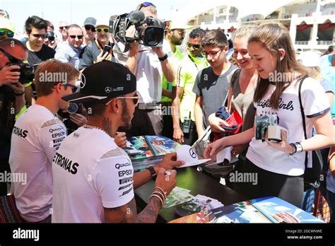 Mercedes Amg F Sign Autographs For Fans Hi Res Stock Photography And