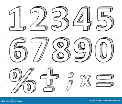 Numbers 3d Draw