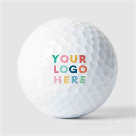 Custom Company Business Logo Branded Golf Balls | Zazzle