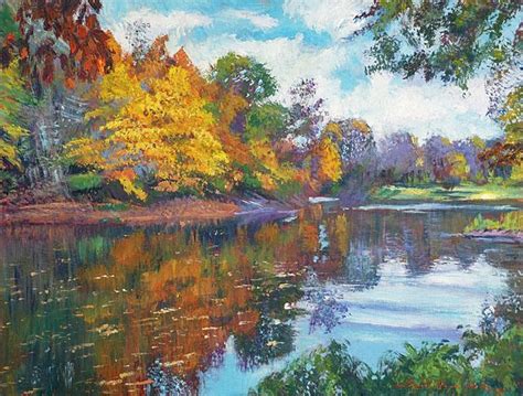 The Serene Autumn Lake By David Lloyd Glover In Autumn Lake