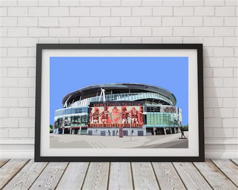 Emirates Stadium arsenal Stadium Holloway North London Art | Etsy